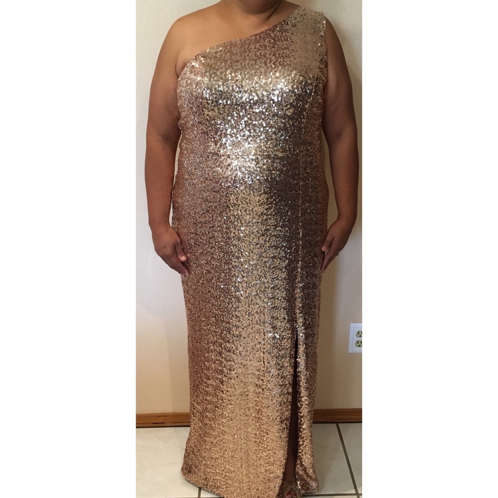 Rose Gold Sequin Gown